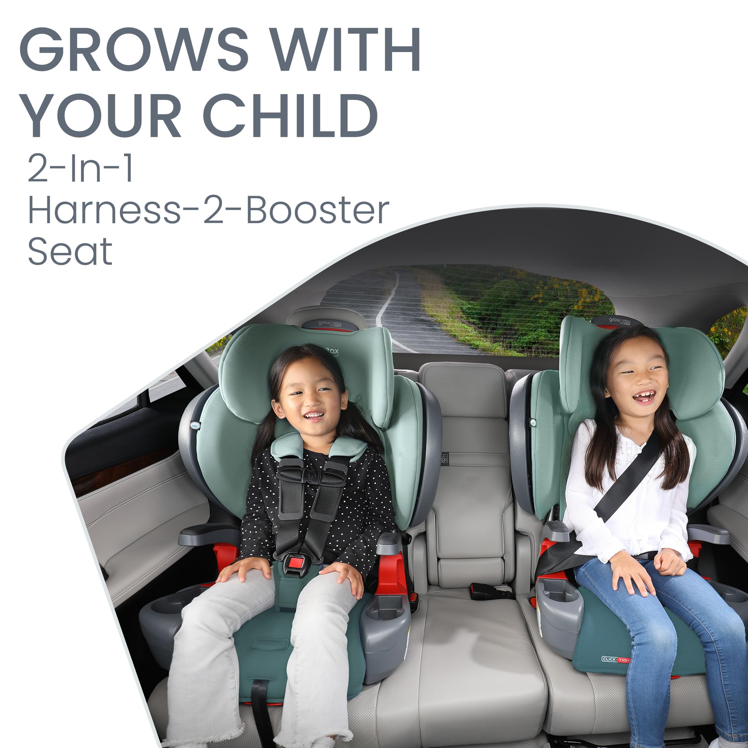 Foto 3 pulgar | Asiento De Coche Britax Grow With You Clicktight Plus Green Ombre - Venta Internacional.