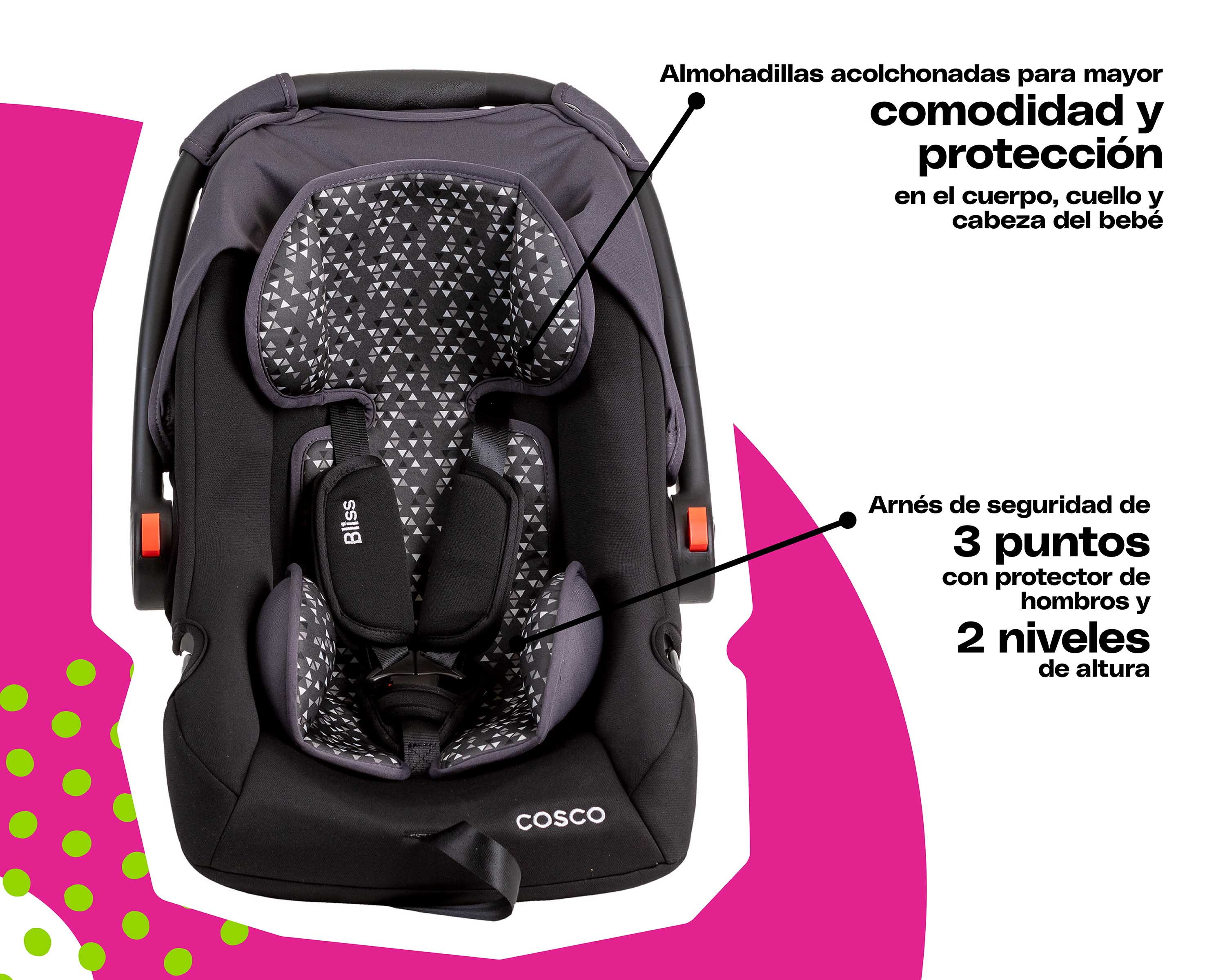 Foto 4 pulgar | Cosco Autoasiento Portabebé Bliss