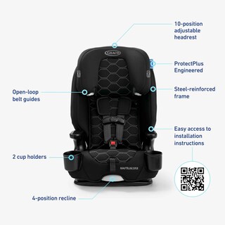 Foto 6 | Asiento De Coche Graco Nautilus 2.0 Lx 3 En 1 Con Respaldo Alto Booster Hex - Venta Internacional.