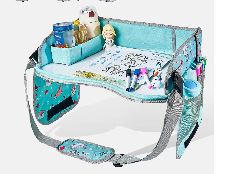 Foto 1 | Mesa Multifuncional Para Coche Con Bandeja De Viaje Niños Color Verde