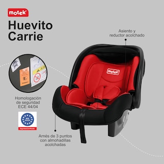Foto 4 | Autoasiento Portabebe Motek Carrie Grupo 0+ Homologado