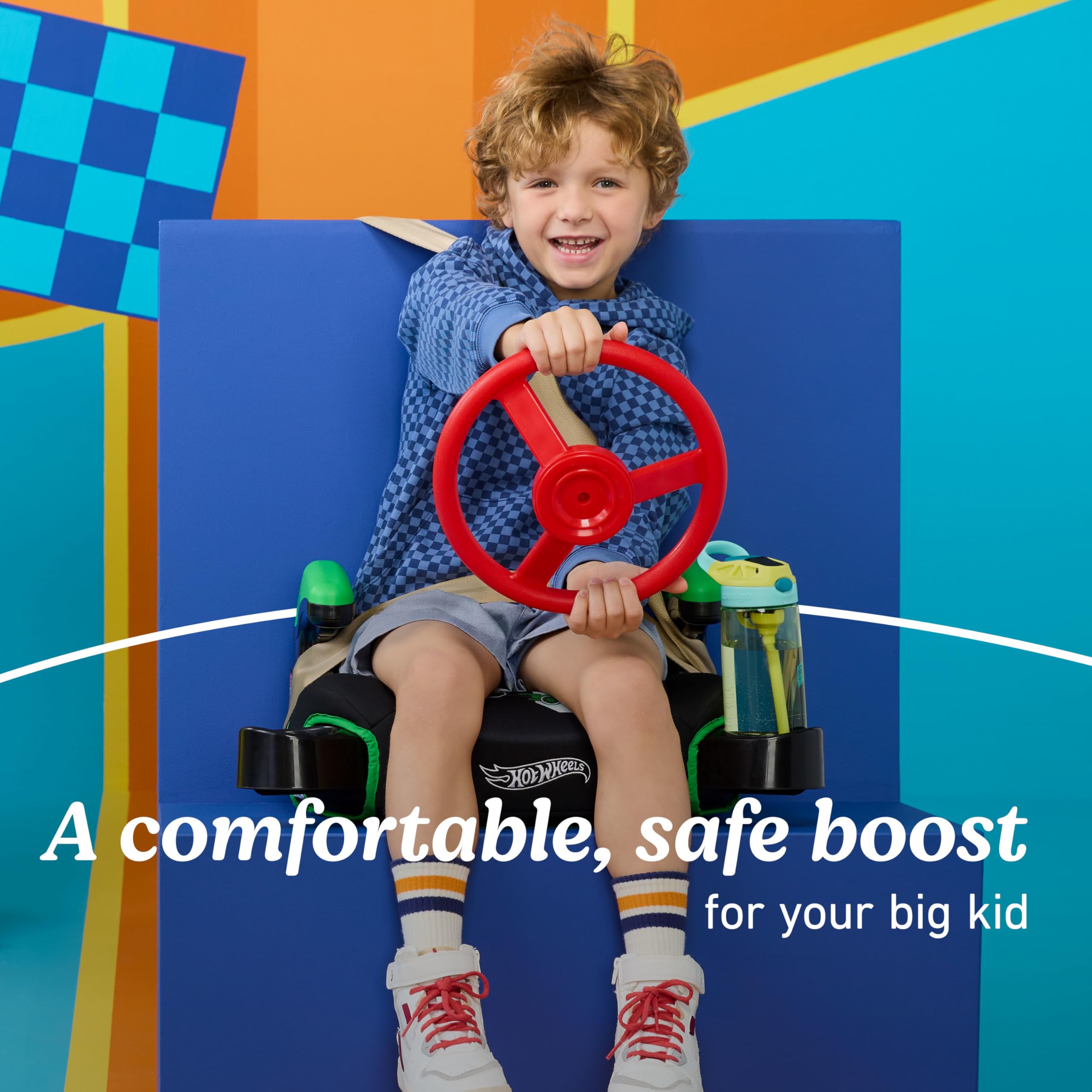 Foto 4 | Asiento De Coche Con Refuerzo Sin Respaldo Graco Turbobooster 2.0 Hot Wheels - Venta Internacional.