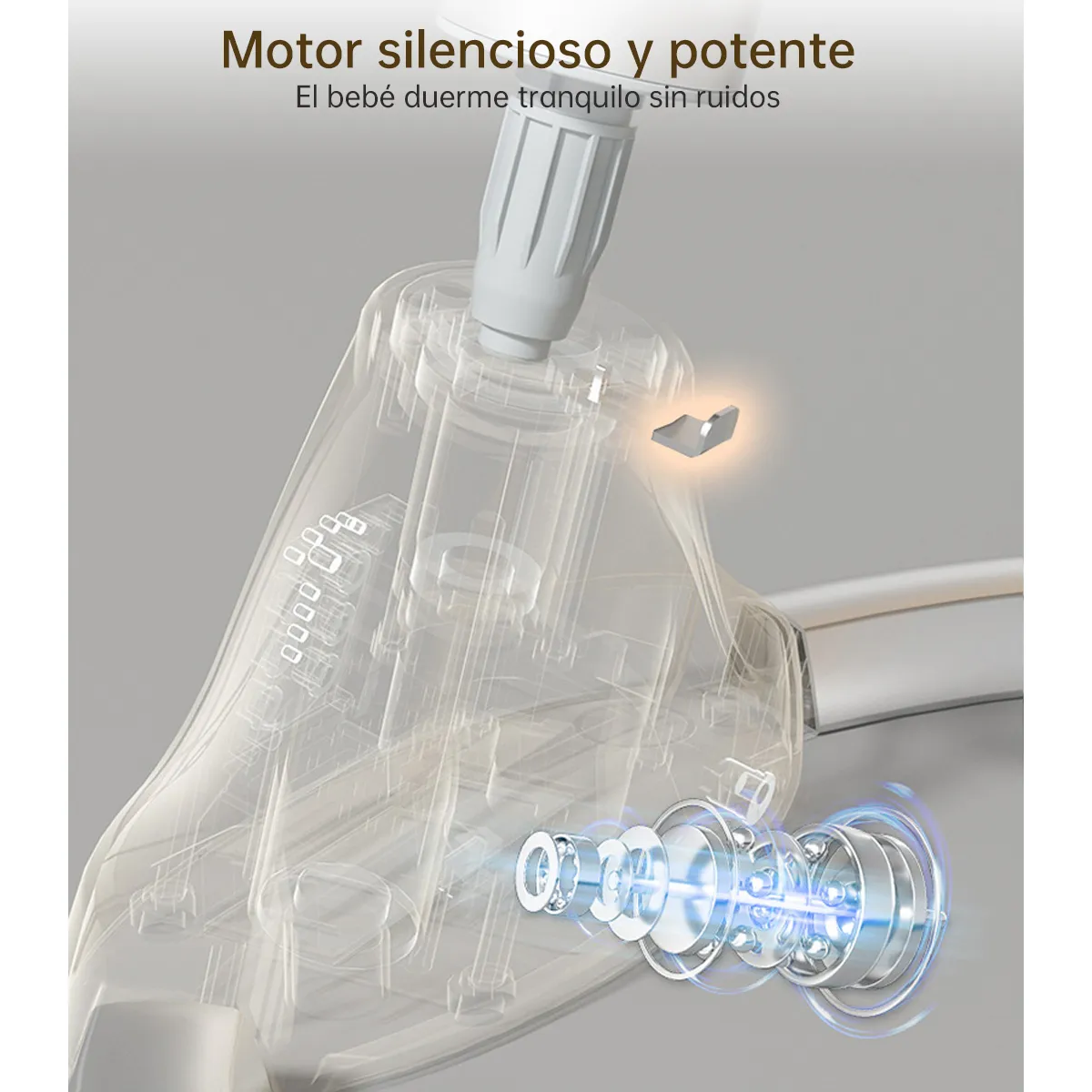 Foto 4 pulgar | Mecedora Eléctrica Bebé Silla Eo Safe Imports Esi-20998 Gris