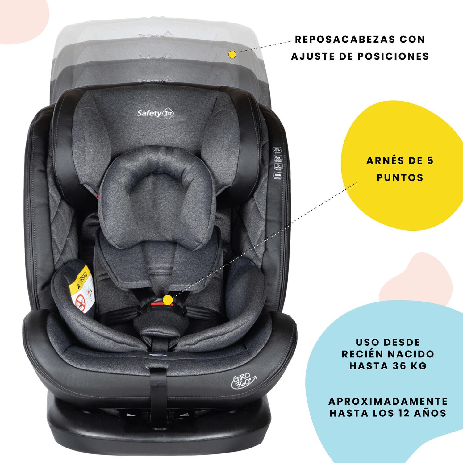 Foto 4 pulgar | Autoasiento Convertible Safety 1st Giro 360 Isofix