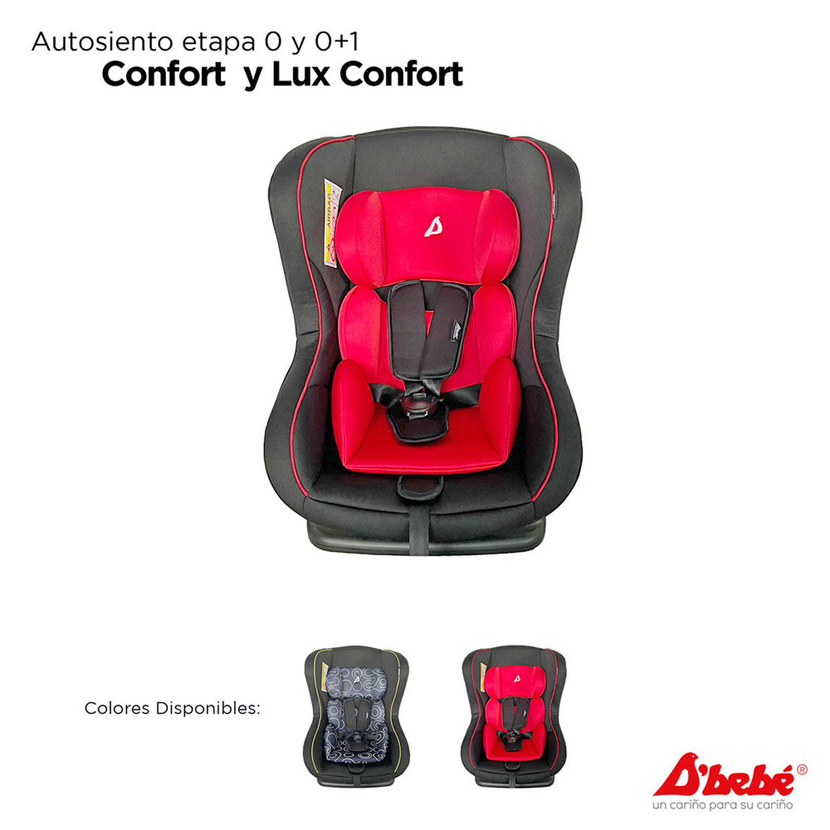 Foto 4 pulgar | Autoasiento Confort D´bebe Rojo