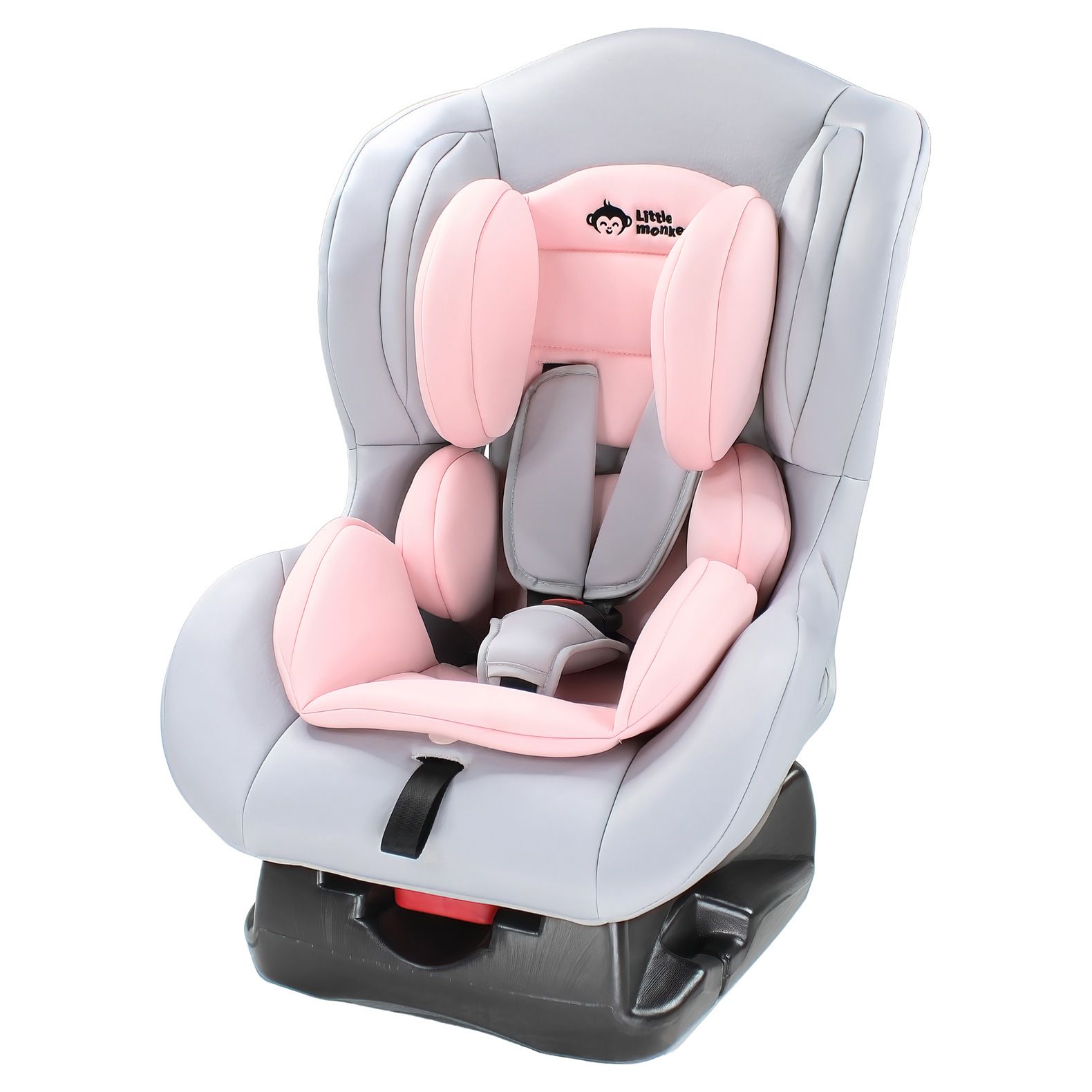 Autoasiento Rosa Bebé Little Monkey 3 Posiciones Arnés 5 Puntos Seguridad