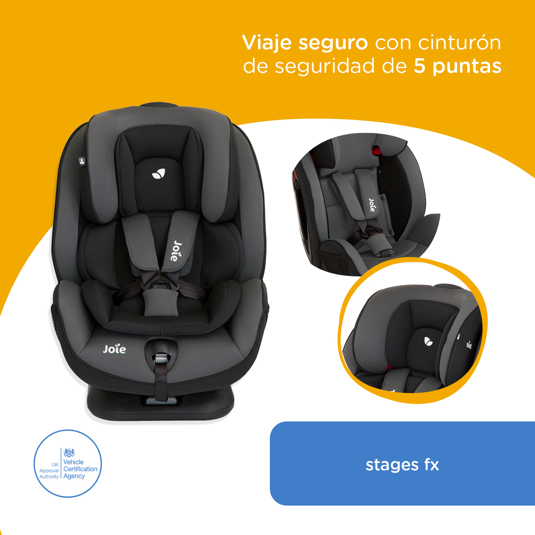 Foto 3 pulgar | Autoasiento Joie Mimzy 2 en 1 PORTRAIT color Negro Stages Fx Ember Práctico Portátil para Bebé