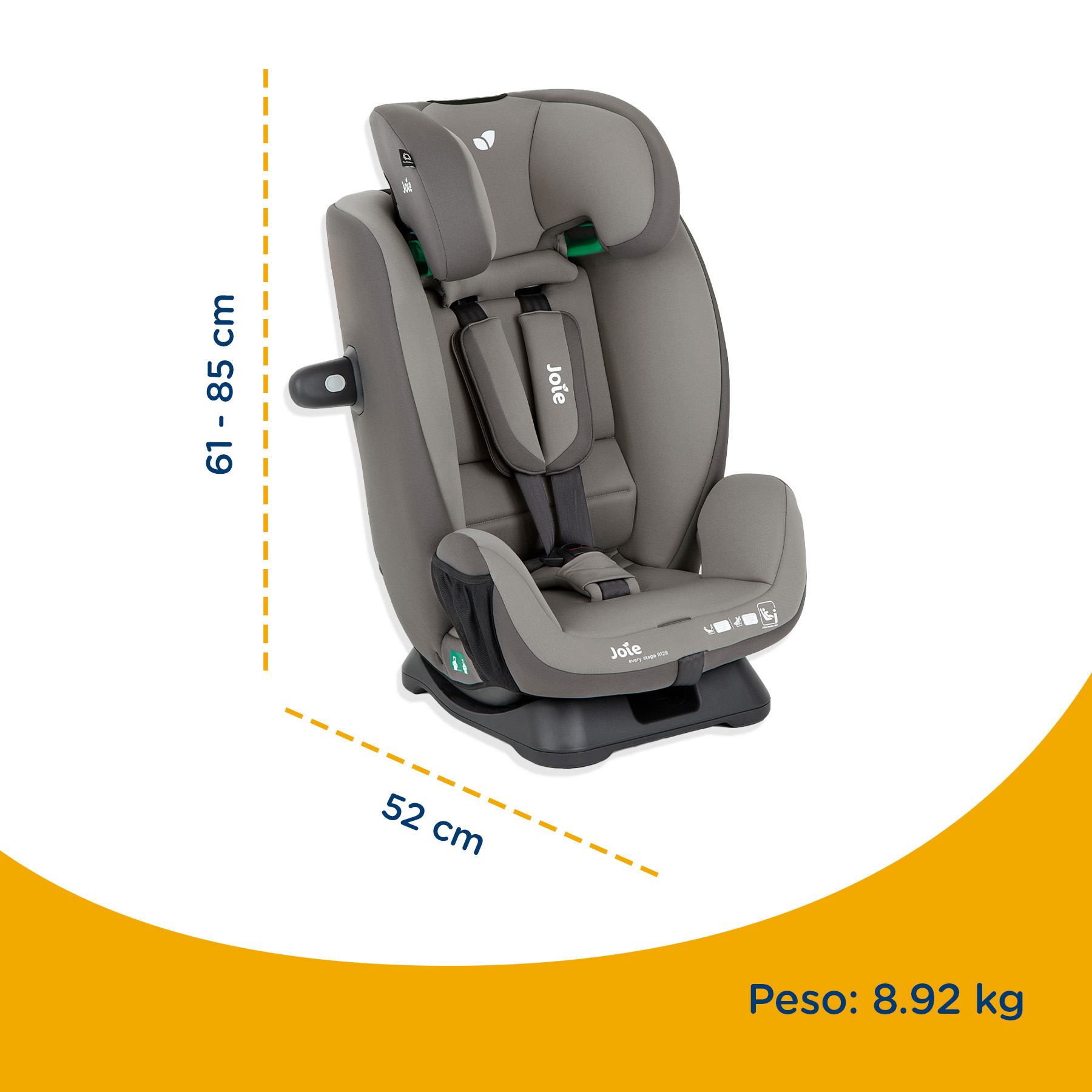 Foto 5 pulgar | Autoasiento Joie Every Stage Dark Pewter Práctico Portátil para Bebé