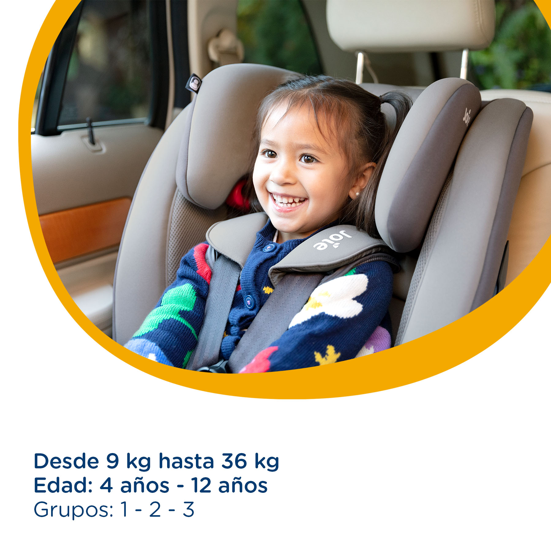 Foto 4 pulgar | Autoasiento Para Bebé Auto Joie color Gris Práctico Portátil