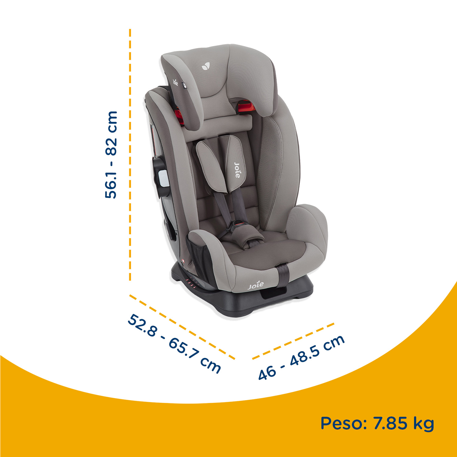 Foto 6 pulgar | Autoasiento Para Bebé Auto Joie color Gris Práctico Portátil