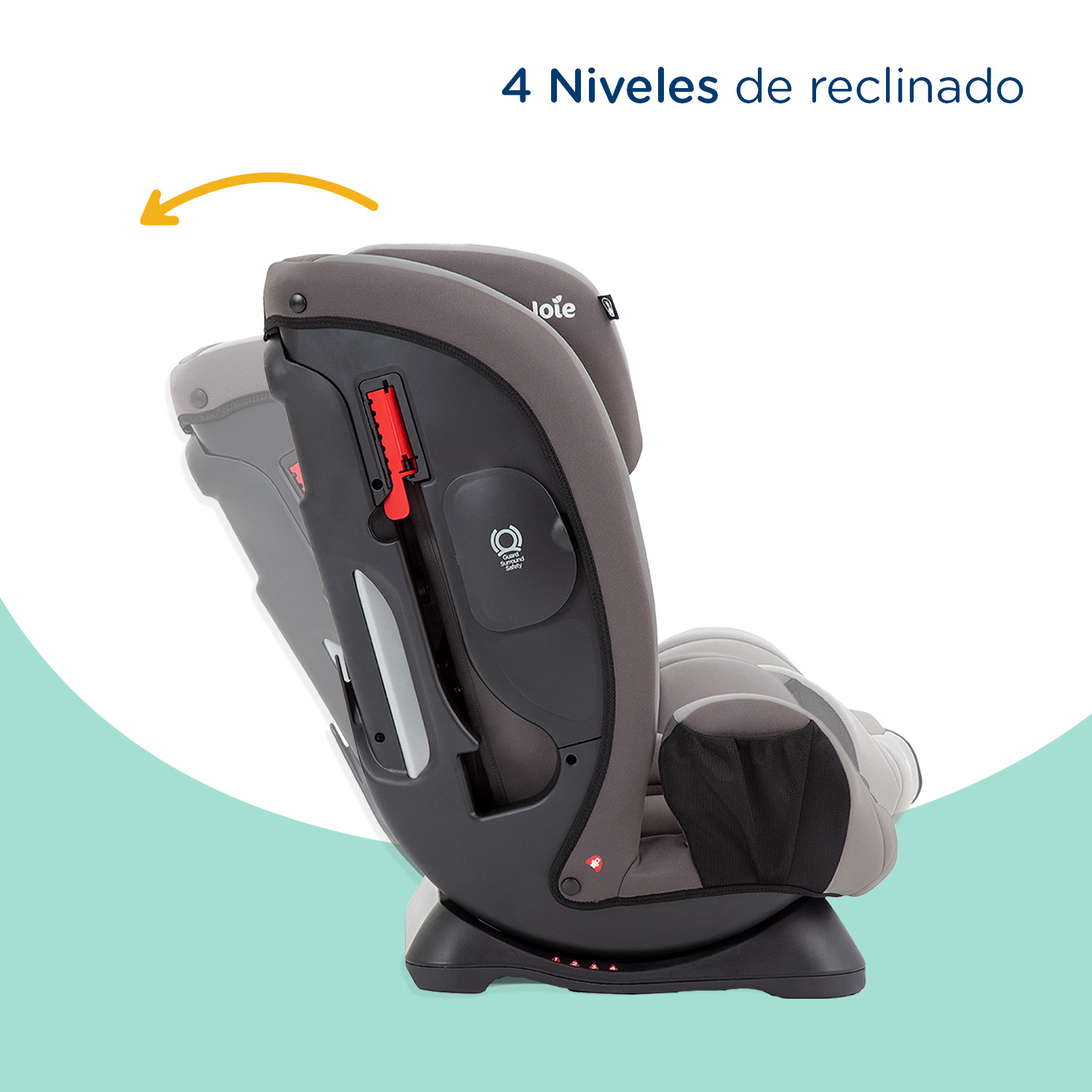 Foto 8 pulgar | Autoasiento Para Bebé Auto Joie color Gris Práctico Portátil