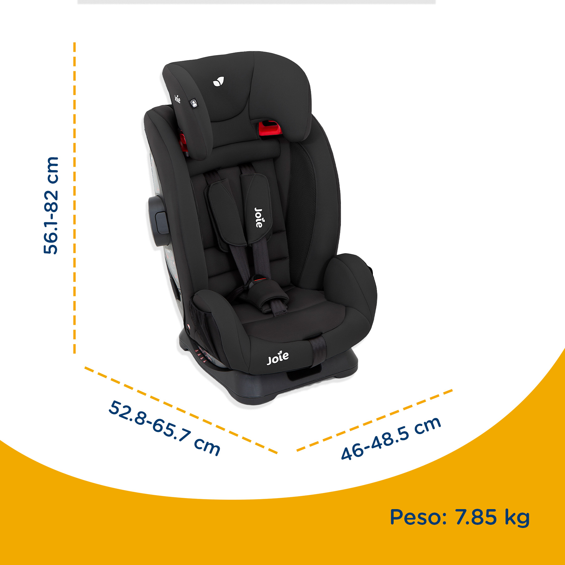 Foto 6 | Autoasiento Para Bebé Auto Joie Fortifi Coal Práctico Portátil