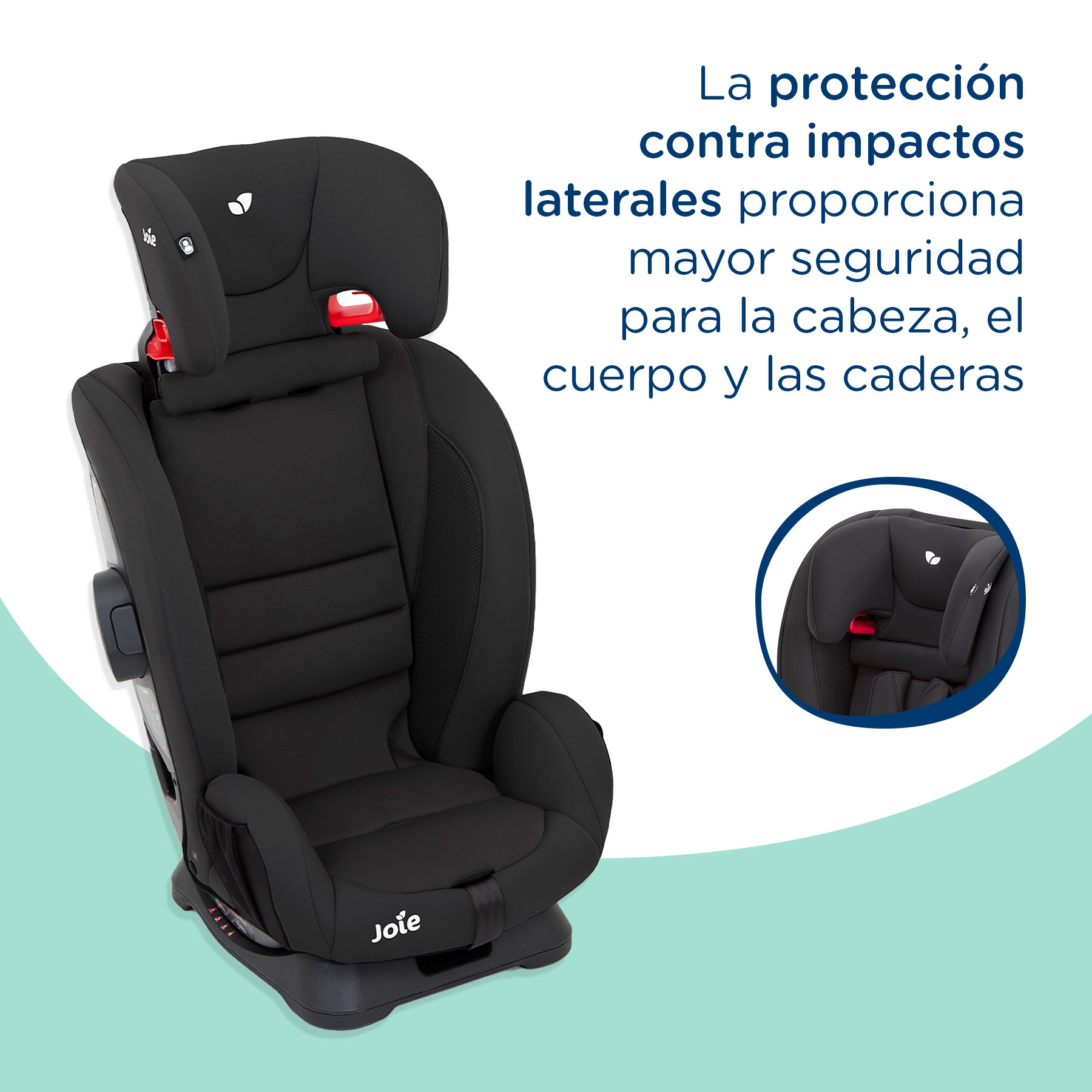 Foto 7 | Autoasiento Para Bebé Auto Joie Fortifi Coal Práctico Portátil