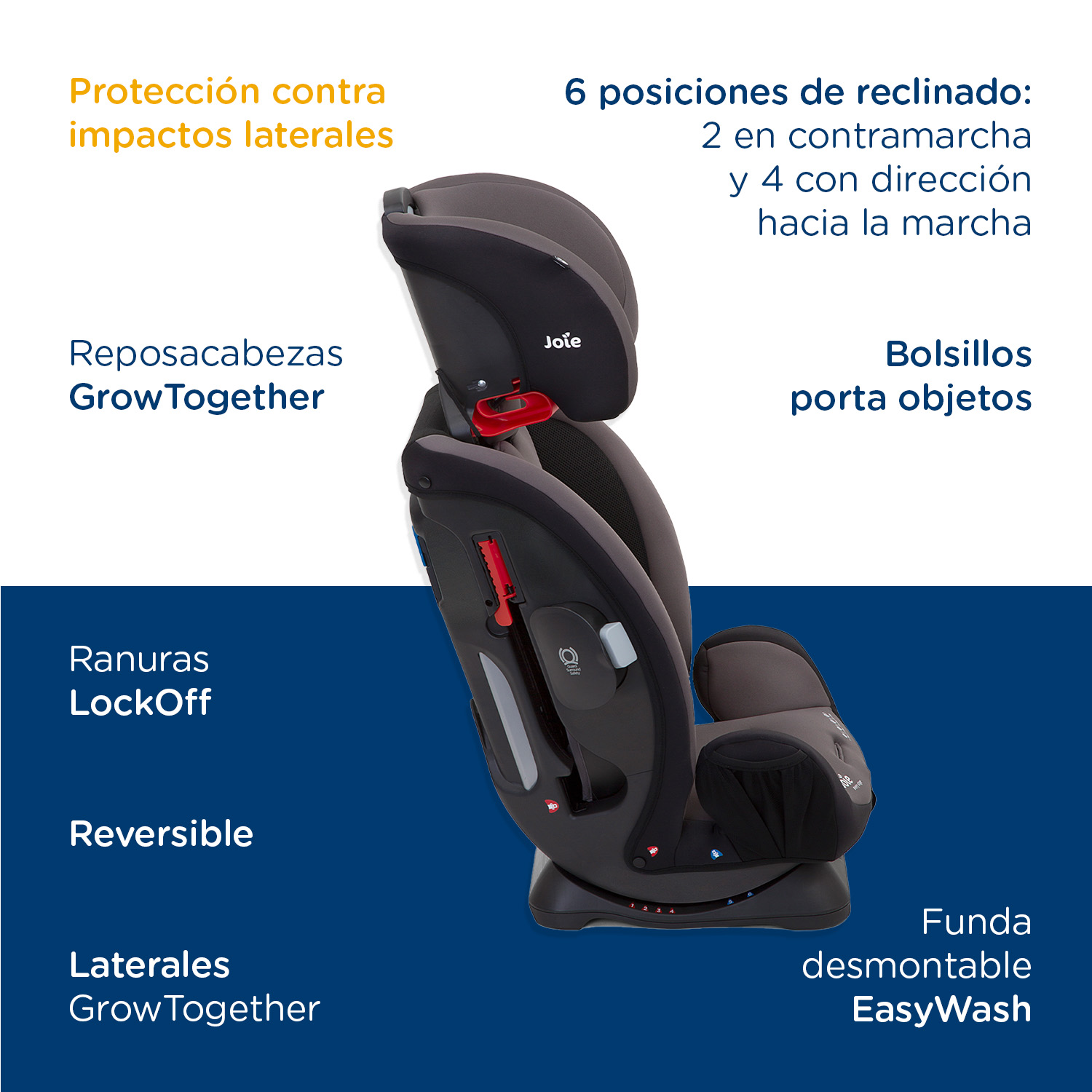 Foto 8 pulgar | Autoasiento Para Bebé Auto Joie Stage Ember Práctico Portátil