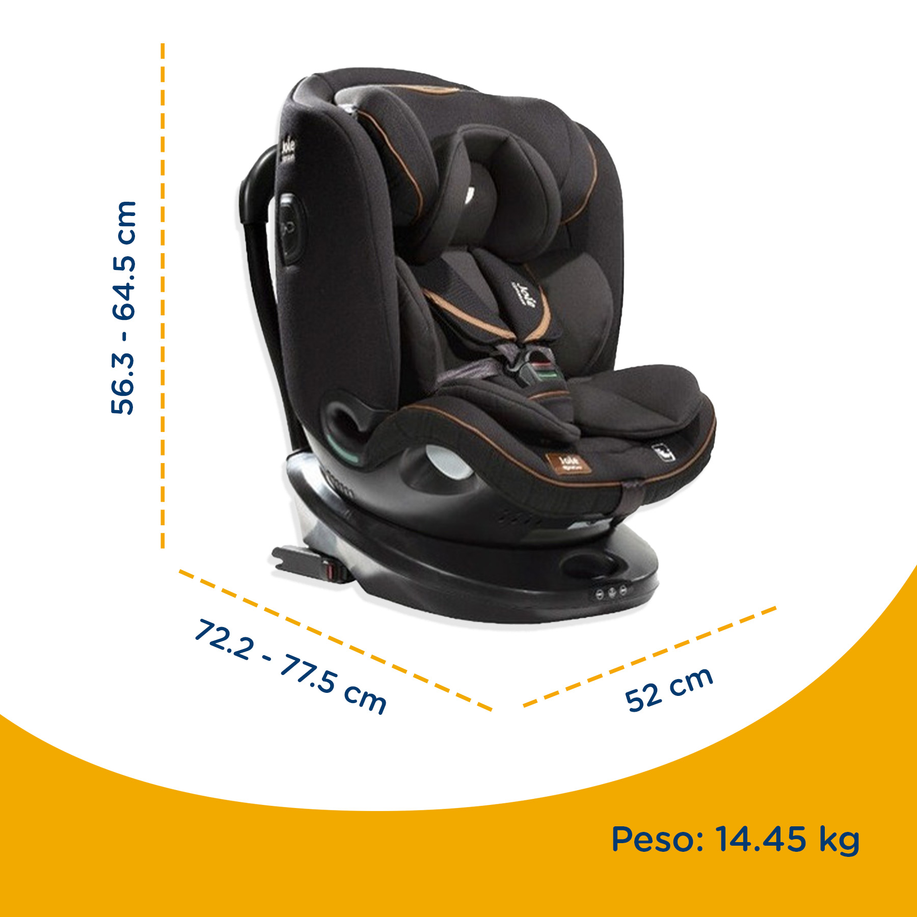 Foto 5 pulgar | Autoasiento Para Bebé Auto Joie Ispin Grow Eclipse R Práctico Portátil