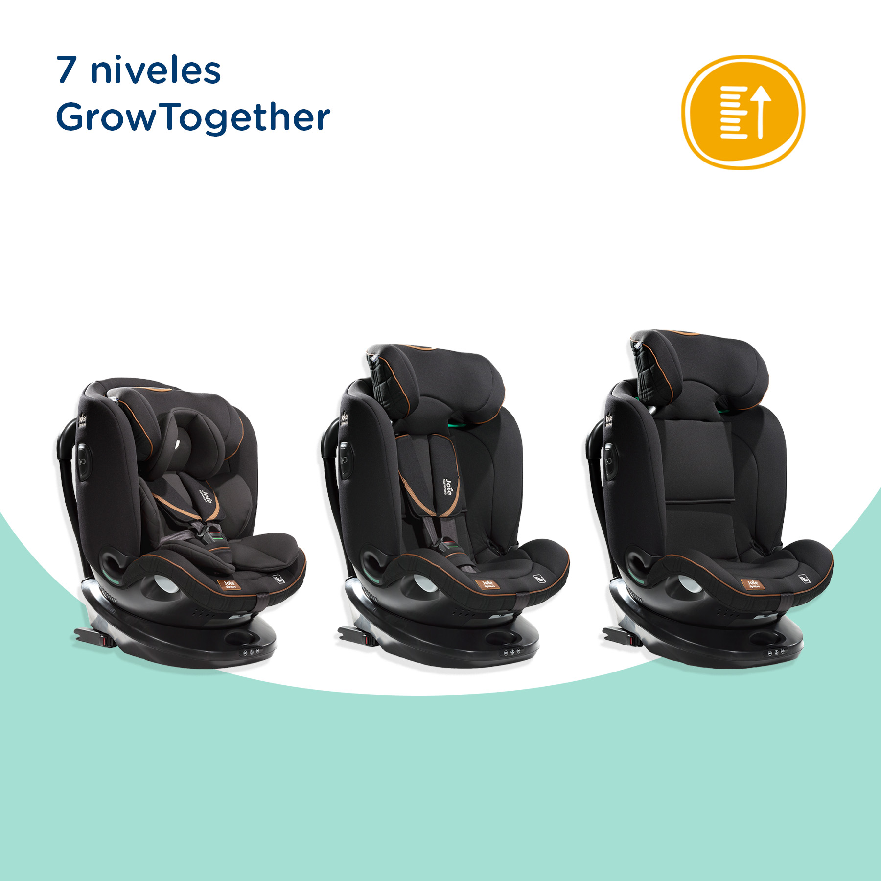 Foto 7 pulgar | Autoasiento Para Bebé Auto Joie Ispin Grow Eclipse R Práctico Portátil