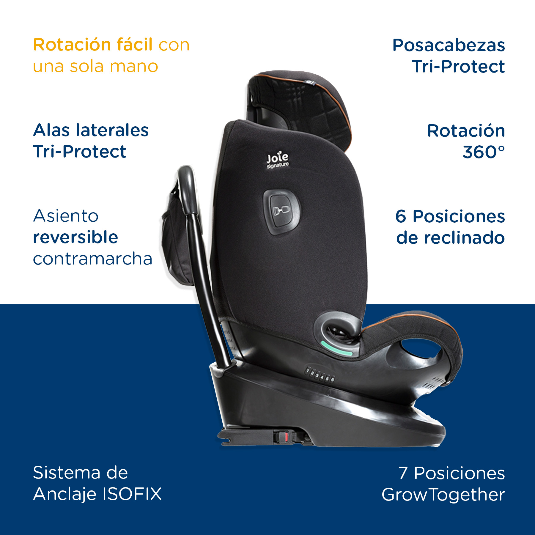 Foto 7 | Autoasiento Para Bebé Auto Joie Ispin Grow Eclipse R Práctico Portátil