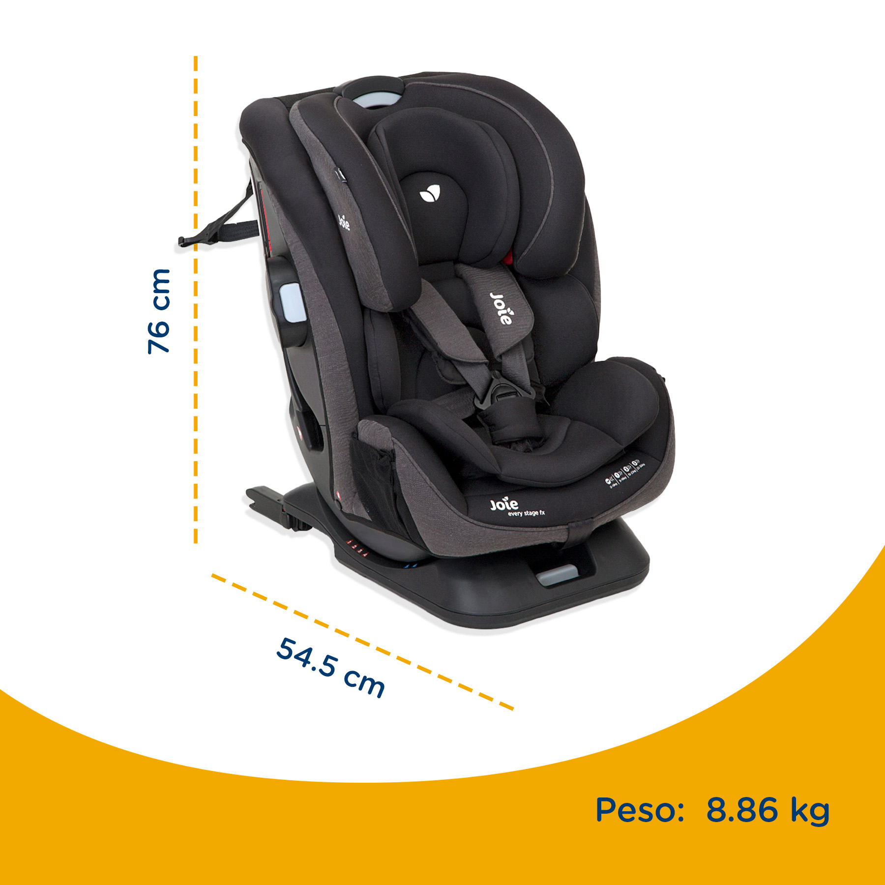 Foto 5 pulgar | Autoasiento Para Bebé Auto Joie Every Stage color Negro Práctico Portátil