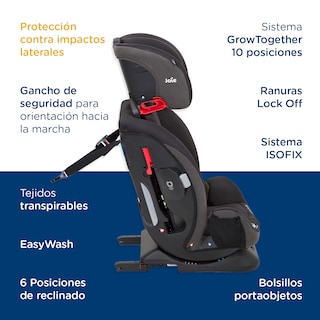 Foto 7 | Autoasiento Para Bebé Auto Joie Every Stage color Negro Práctico Portátil