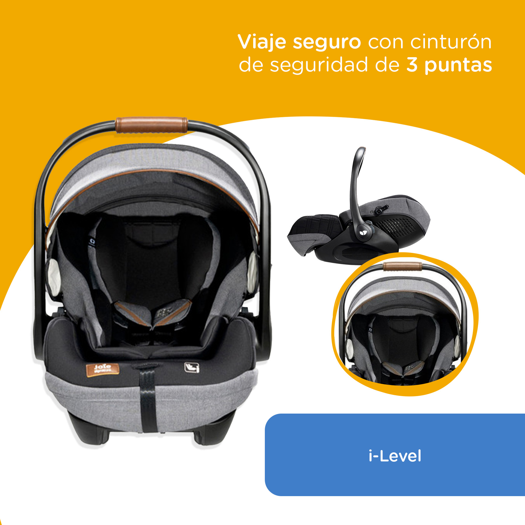 Foto 3 pulgar | Autoasiento para Bebé  Joie Ilevel i-Harbour  Carbon