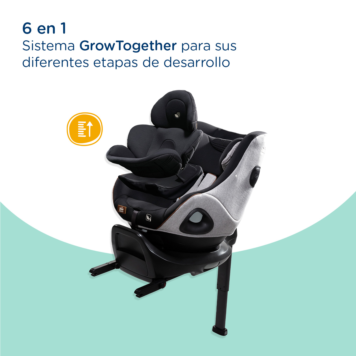 Foto 6 | Autoasiento Para Bebé Auto Joie Carbón Práctico Portátil color Negro