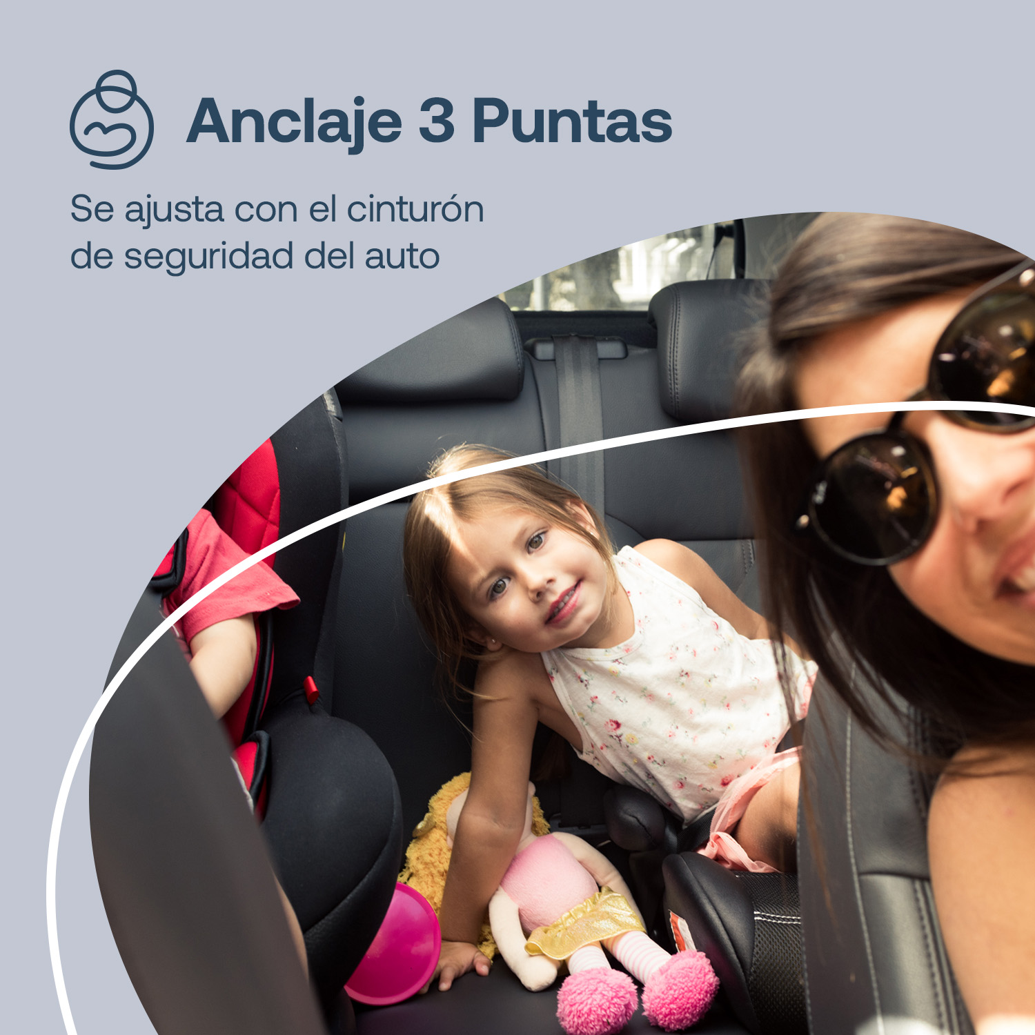 Foto 6 pulgar | Autoasiento Bebesit Confort Booster Azul Silla Alzador para Carro