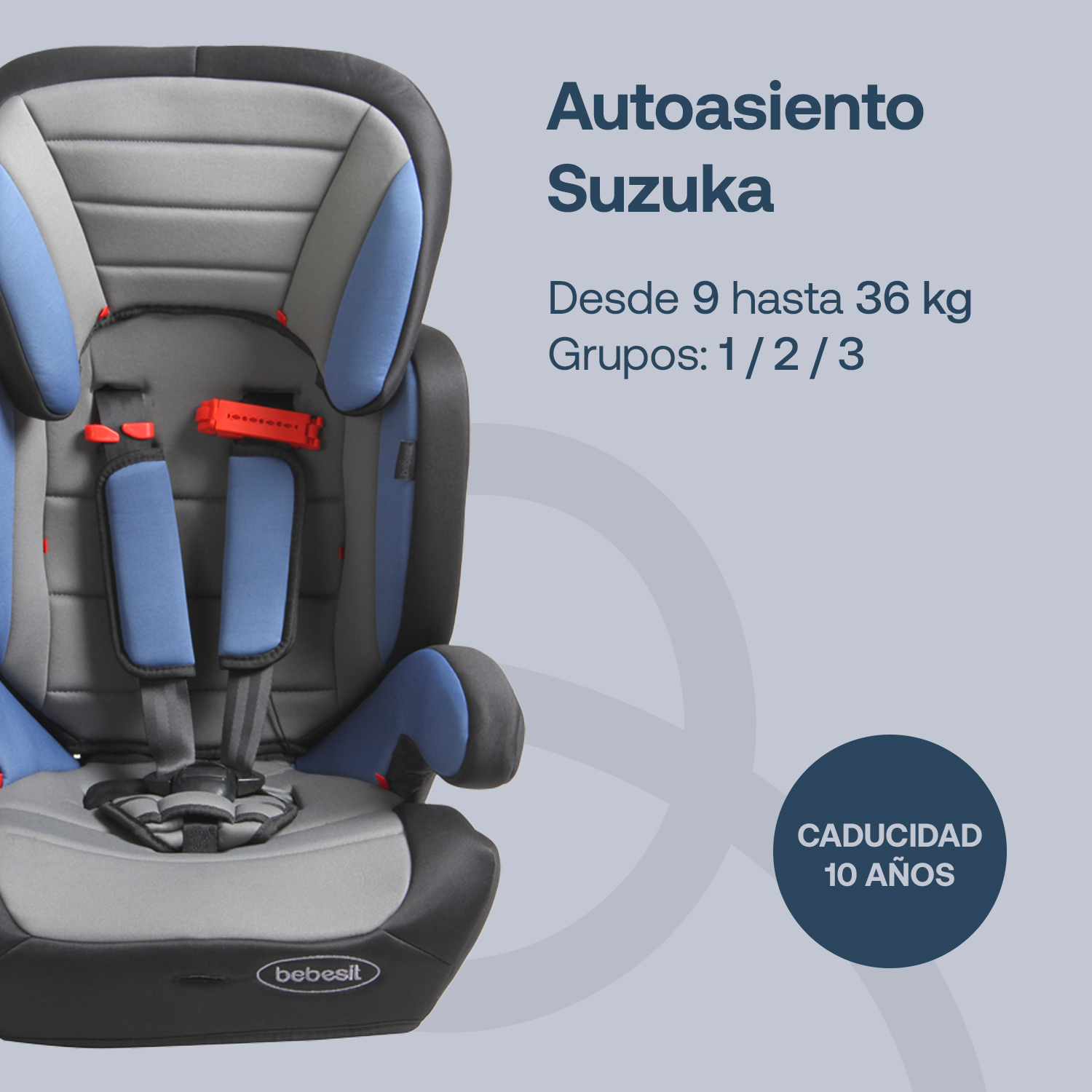 Foto 3 pulgar | Autoasiento Bebesit Bbs-Sil-suzbl Azul