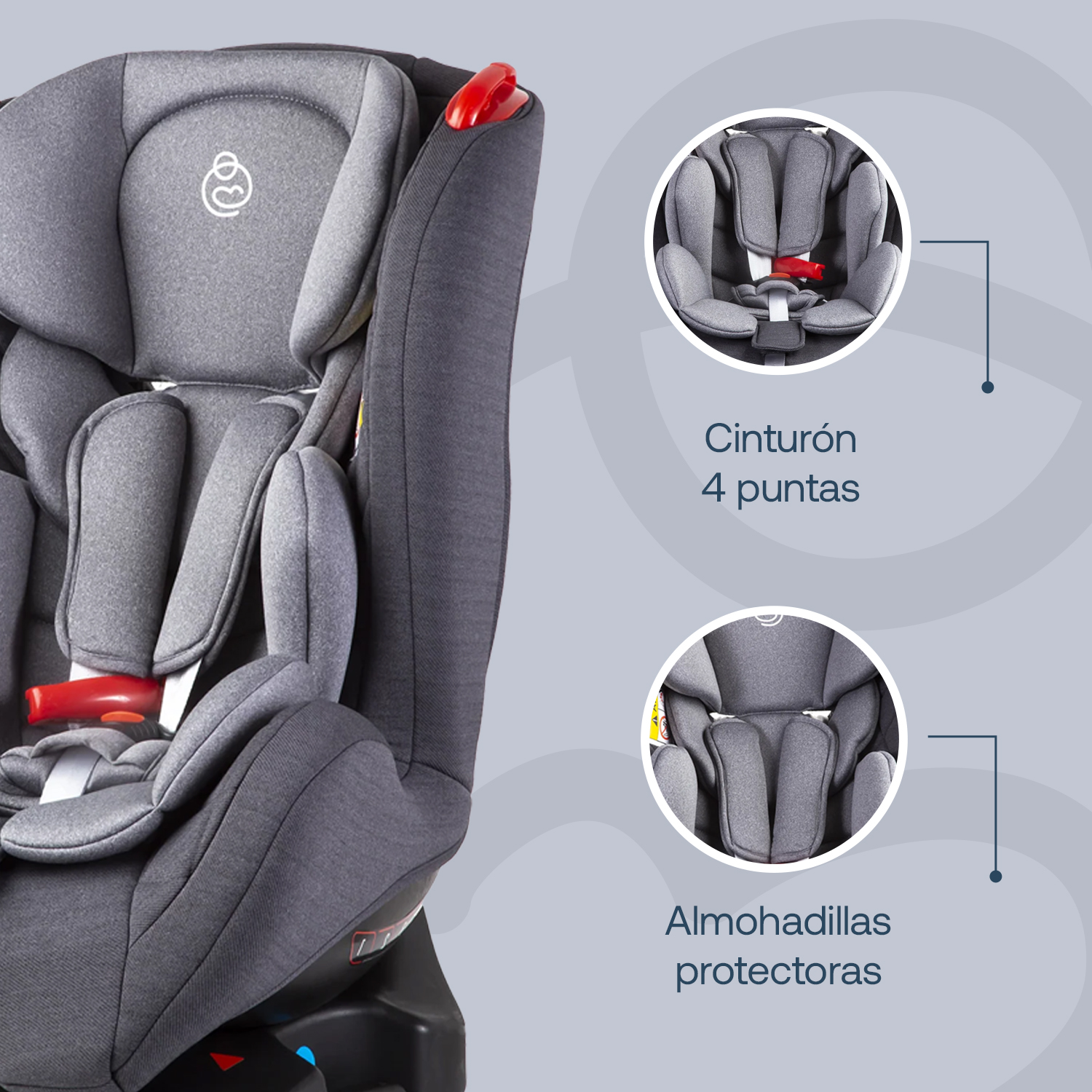 Foto 4 pulgar | Autoasiento Bebesit Aries Gris Silla para Carro