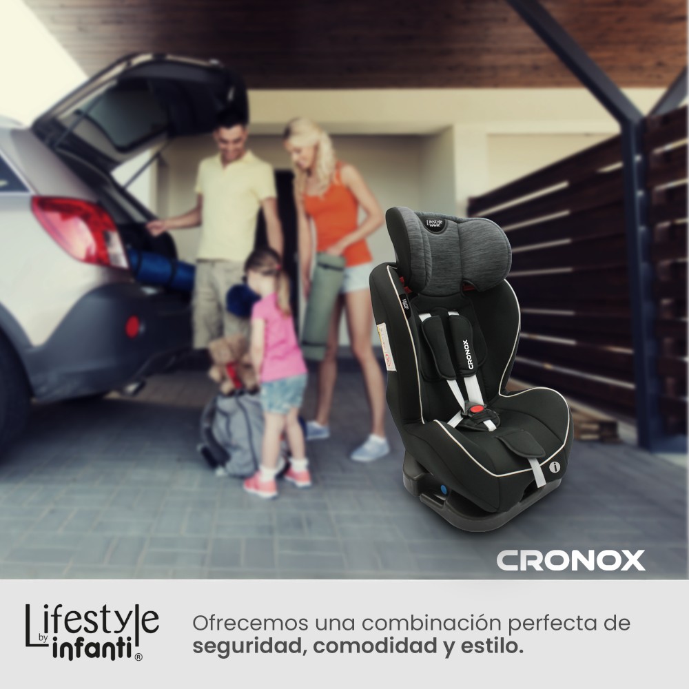 Foto 8 pulgar | Lifestyle By Infanti Autoasiento Cronox Grupo 0+ 1,2 y 3 Reclinable Gris