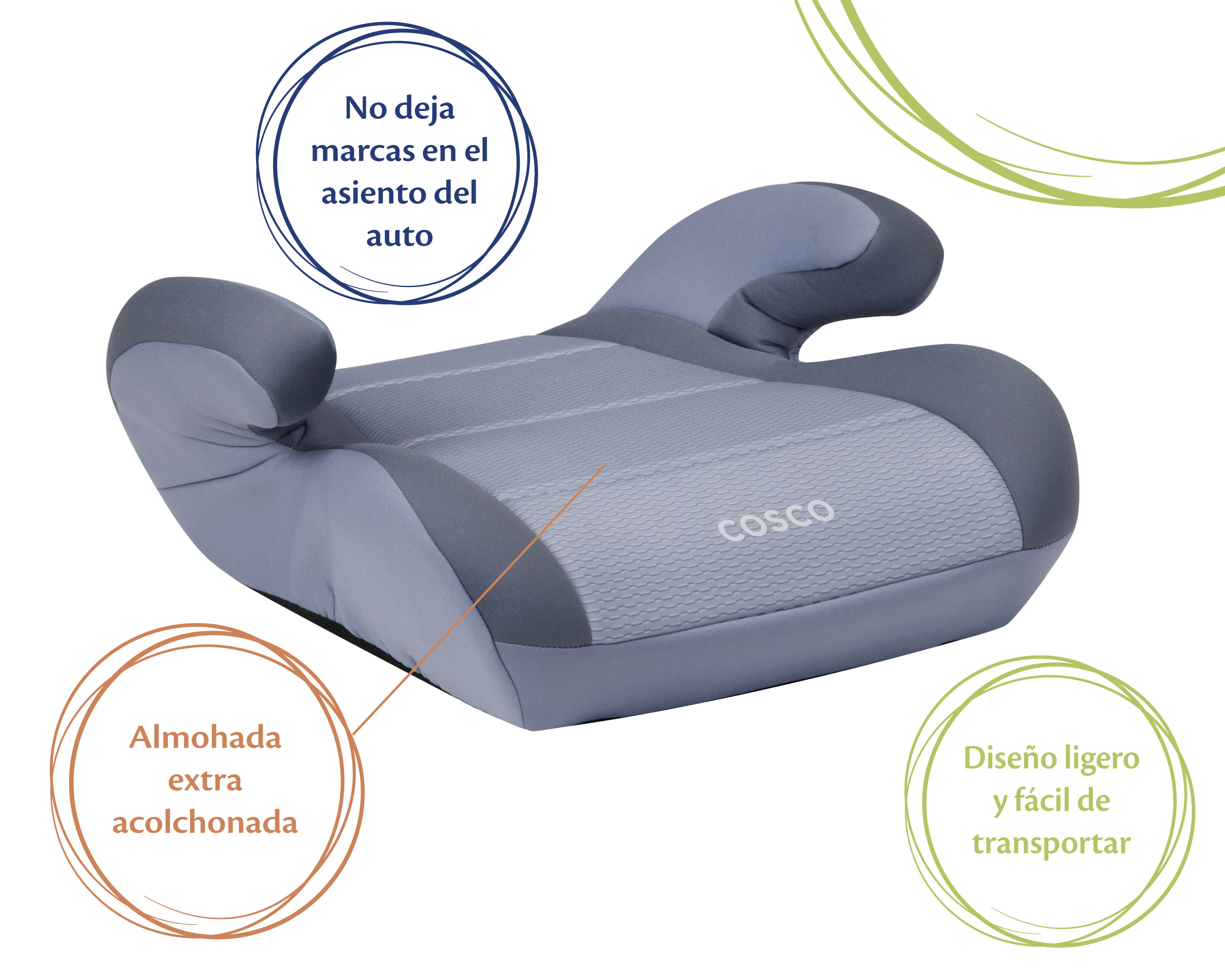 Foto 5 pulgar | Autoasiento Booster Cosco Topside color Gris