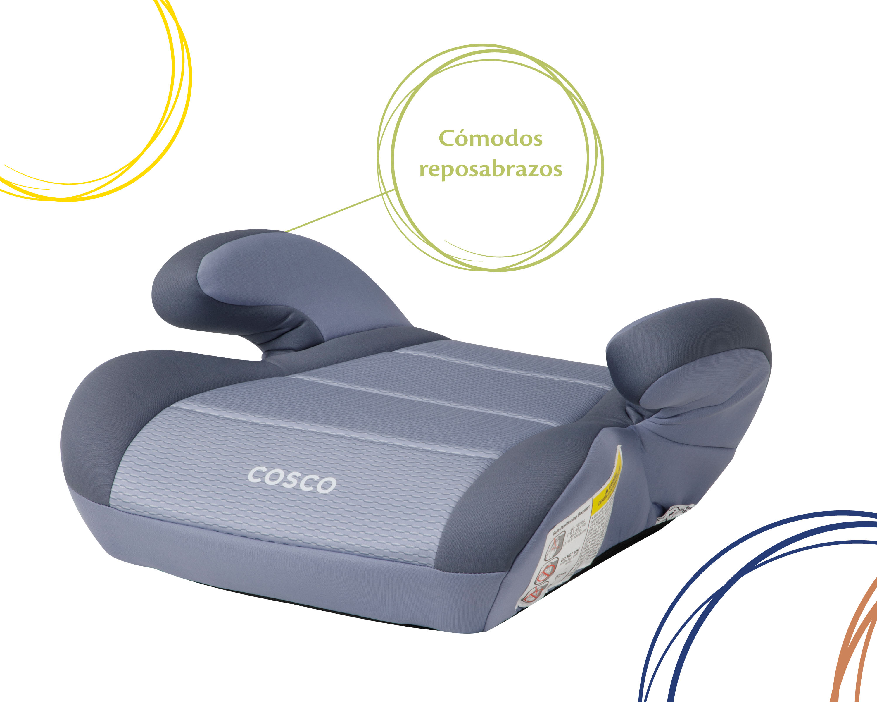 Foto 6 pulgar | Autoasiento Booster Cosco Topside color Gris