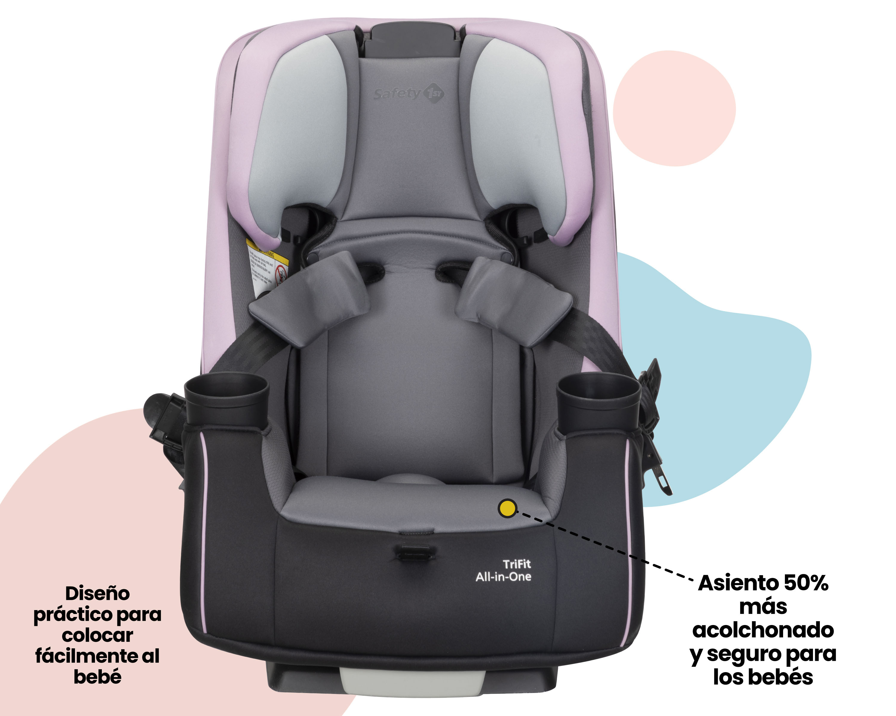 Foto 9 pulgar | Autoasiento Convertible Safety 1st Trifit All-In-One color Púrpura