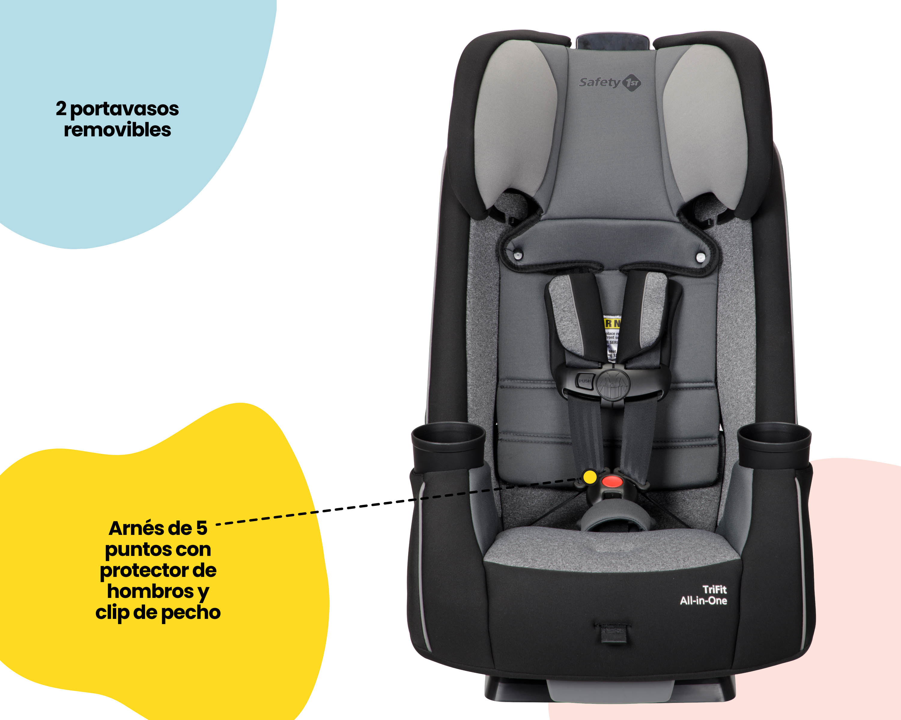 Foto 6 pulgar | Autoasiento Convertible Safety 1st Trifit All-in-one Iron Ore color Negro