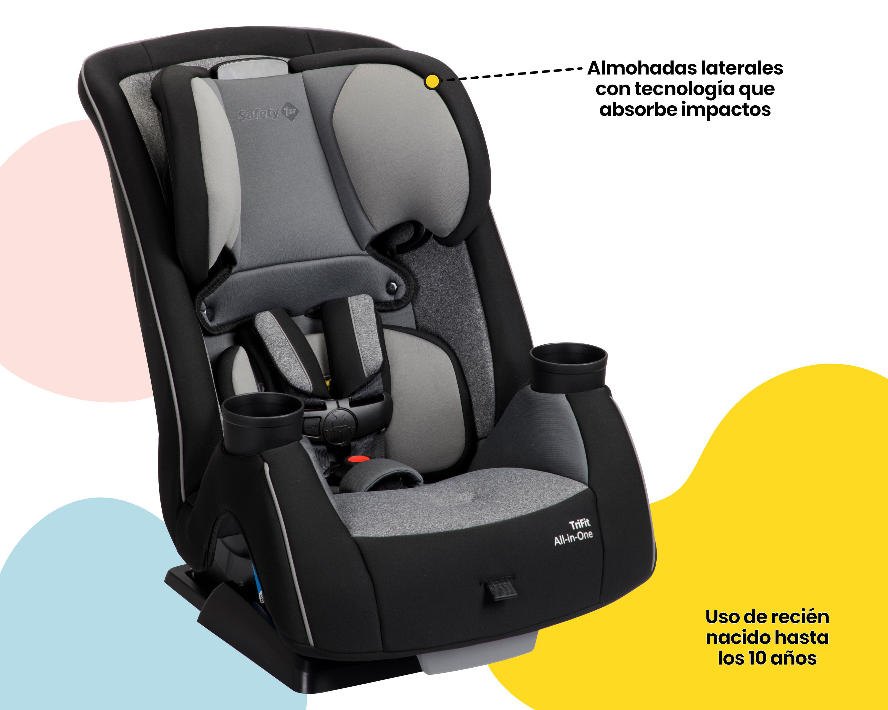 Foto 7 pulgar | Autoasiento Convertible Safety 1st Trifit All-in-one Iron Ore color Negro