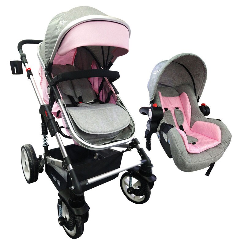 Sistema de Viaje Angelin Baby con Portabebe color Rosa $6,789