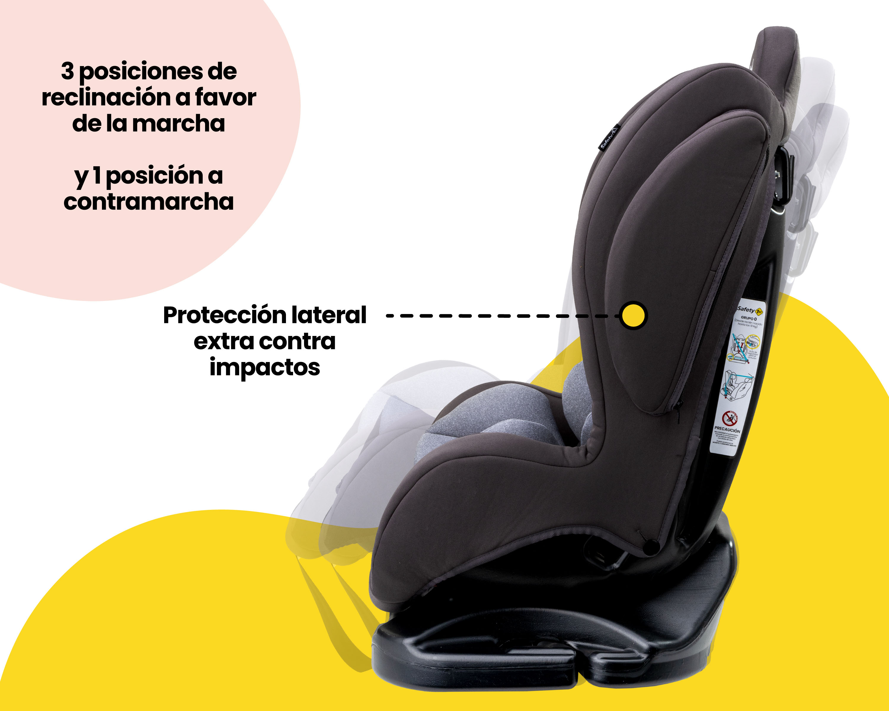 Foto 5 pulgar | Autoasiento Safety 1st Protect color Gris