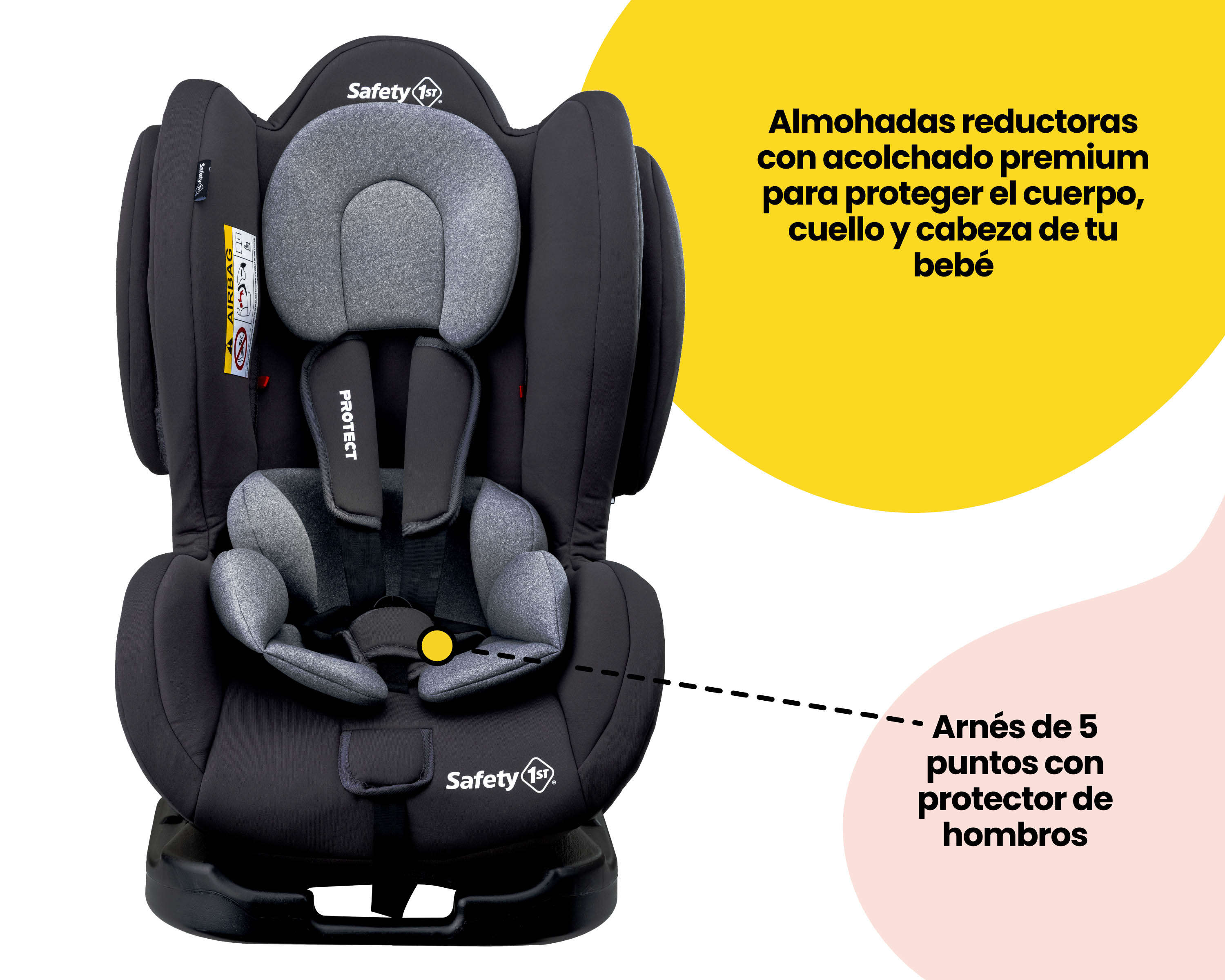 Foto 6 pulgar | Autoasiento Safety 1st Protect color Gris