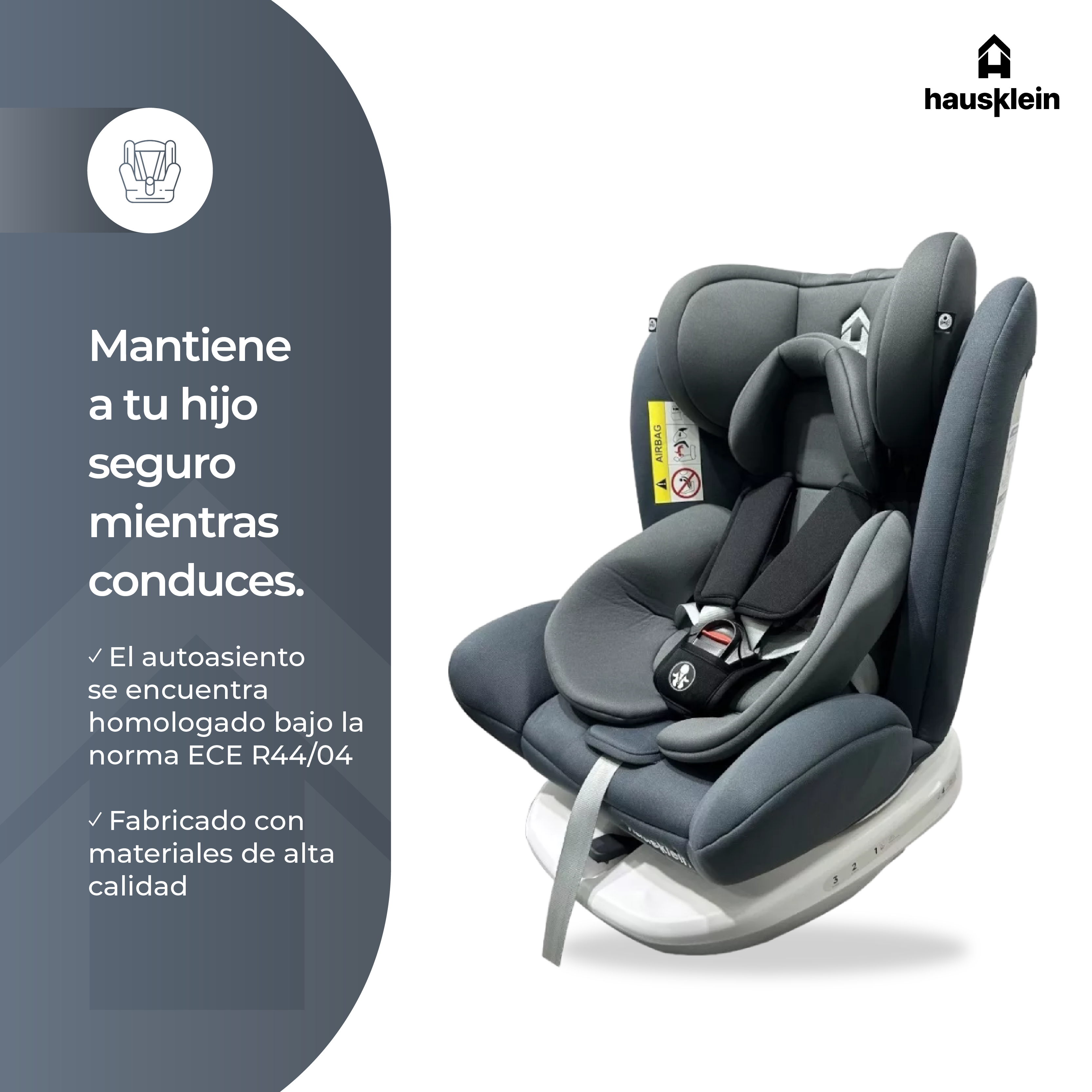 Foto 4 pulgar | Autoasiento para Bebé Hausklein para Coche Arnes 5 Puntos