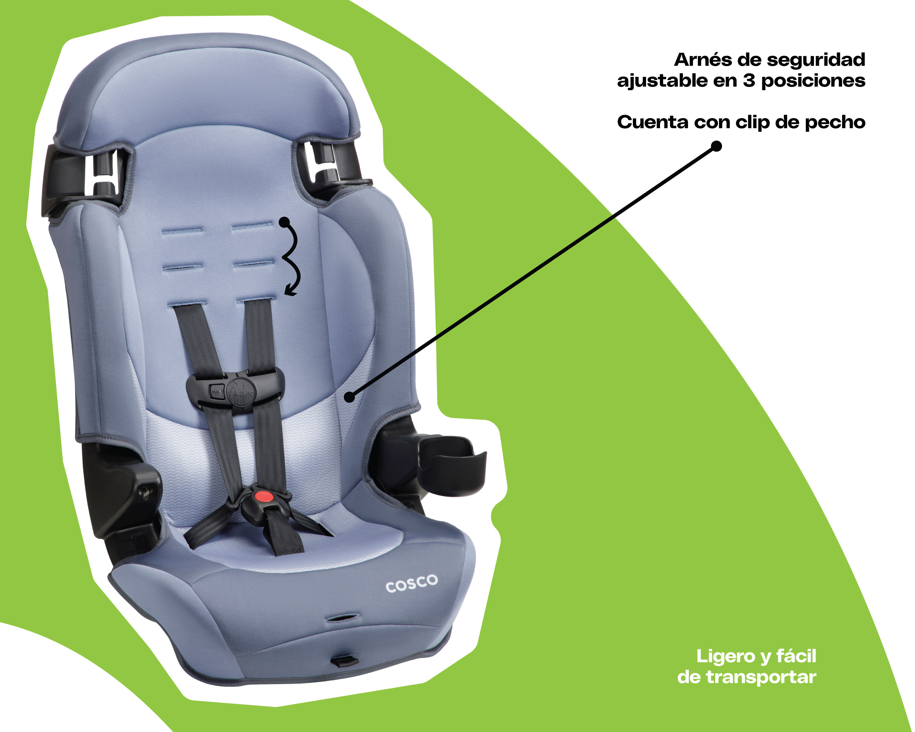 Foto 4 pulgar | Autoasiento Booster Cosco BC121GZT color Gris Finale DX 2 en 1