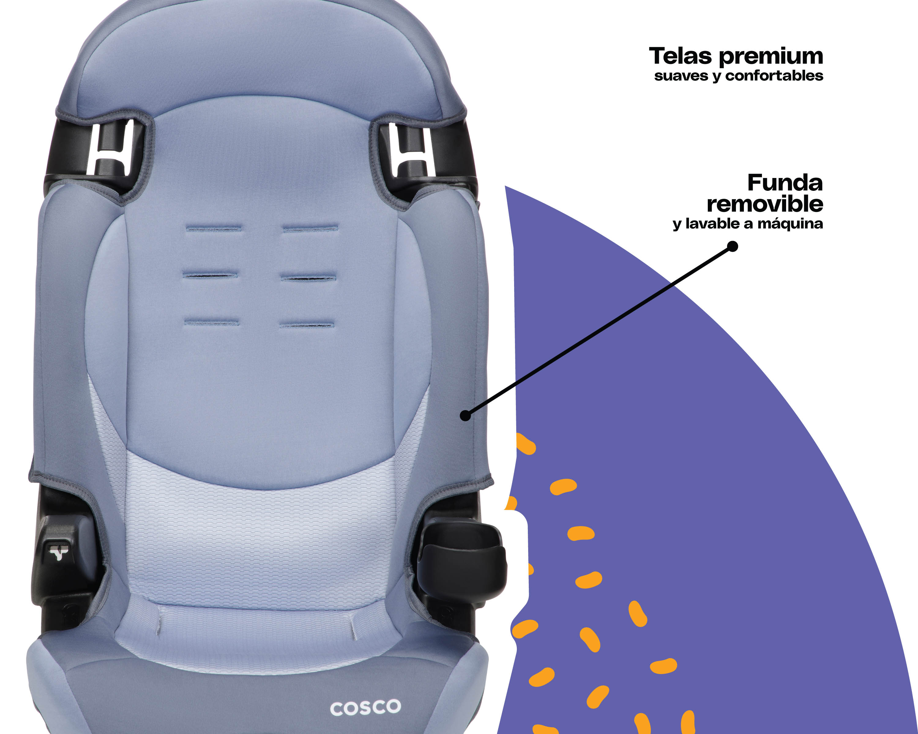 Foto 8 pulgar | Autoasiento Booster Cosco BC121GZT color Gris Finale DX 2 en 1