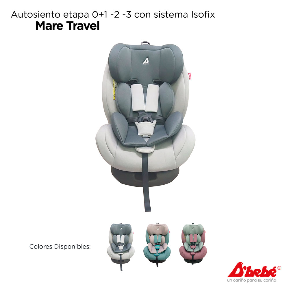 Foto 6 pulgar | Autoasiento D'bebé con Isofix Mare Travel Gris