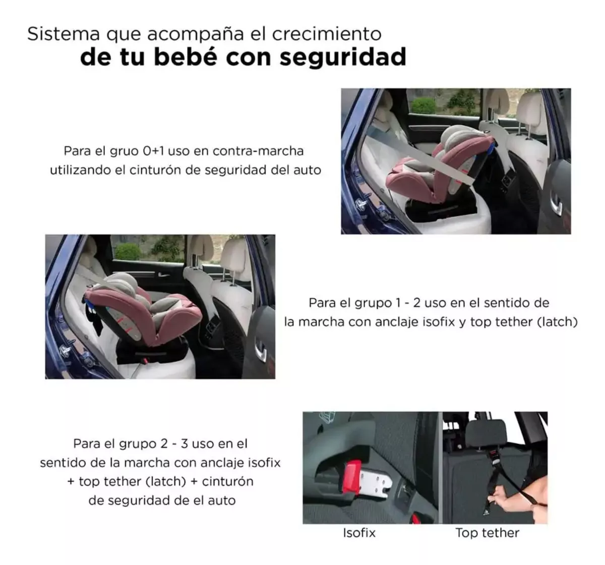 Foto 4 pulgar | Autoasiento con Isofix D'bebé Mare Travel color Rosa