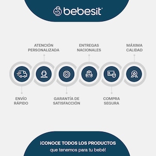 Foto 7 | Autoasiento Bebe Bebesit Orion Portabebe Silla Niños Carro Gris
