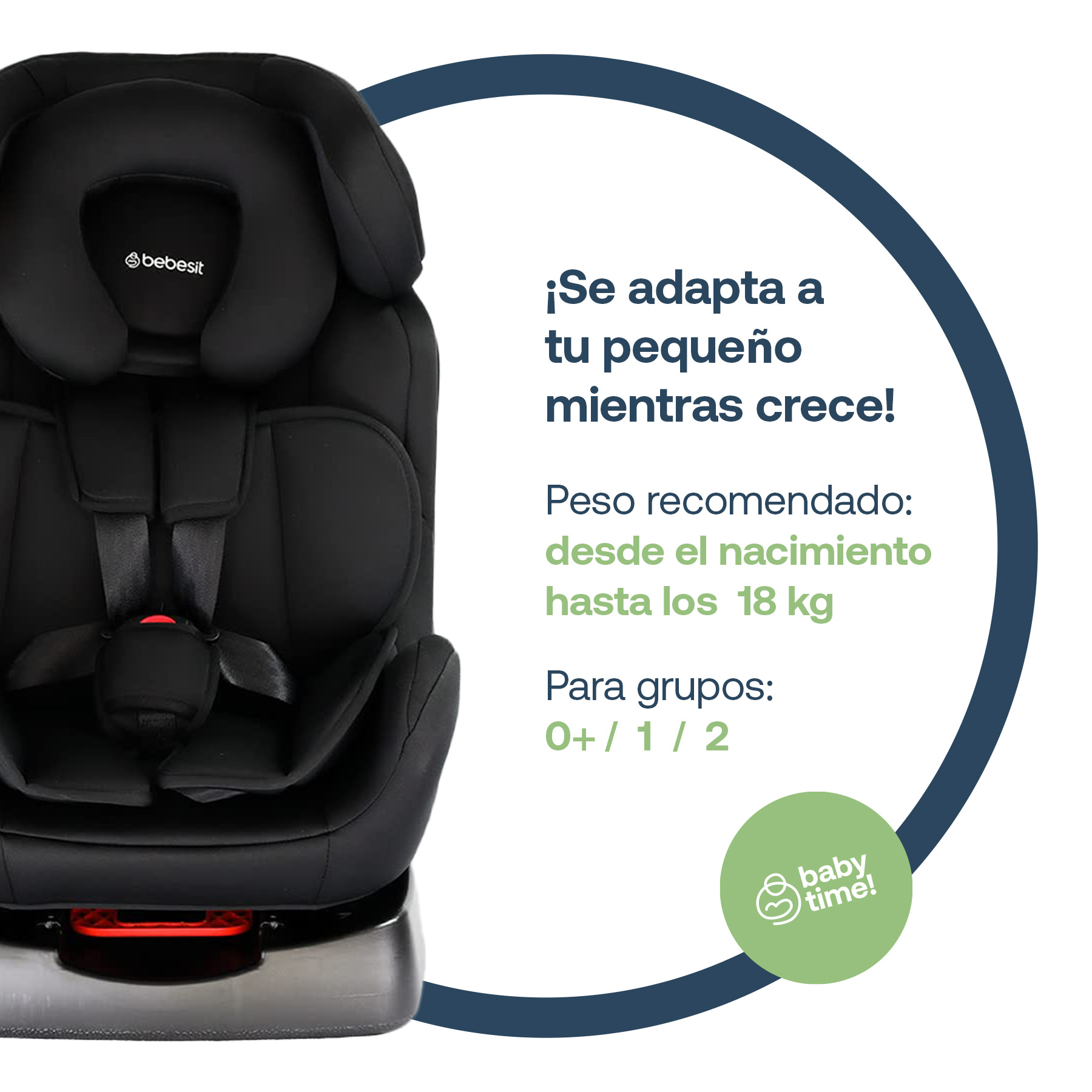 Foto 3 pulgar | Autoasiento Bebe Bebesit Orion Portabebe Silla Niños Carro Negro