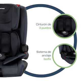 Foto 4 | Autoasiento Bebe Bebesit Smart Fix Booster Silla Alzador Negro