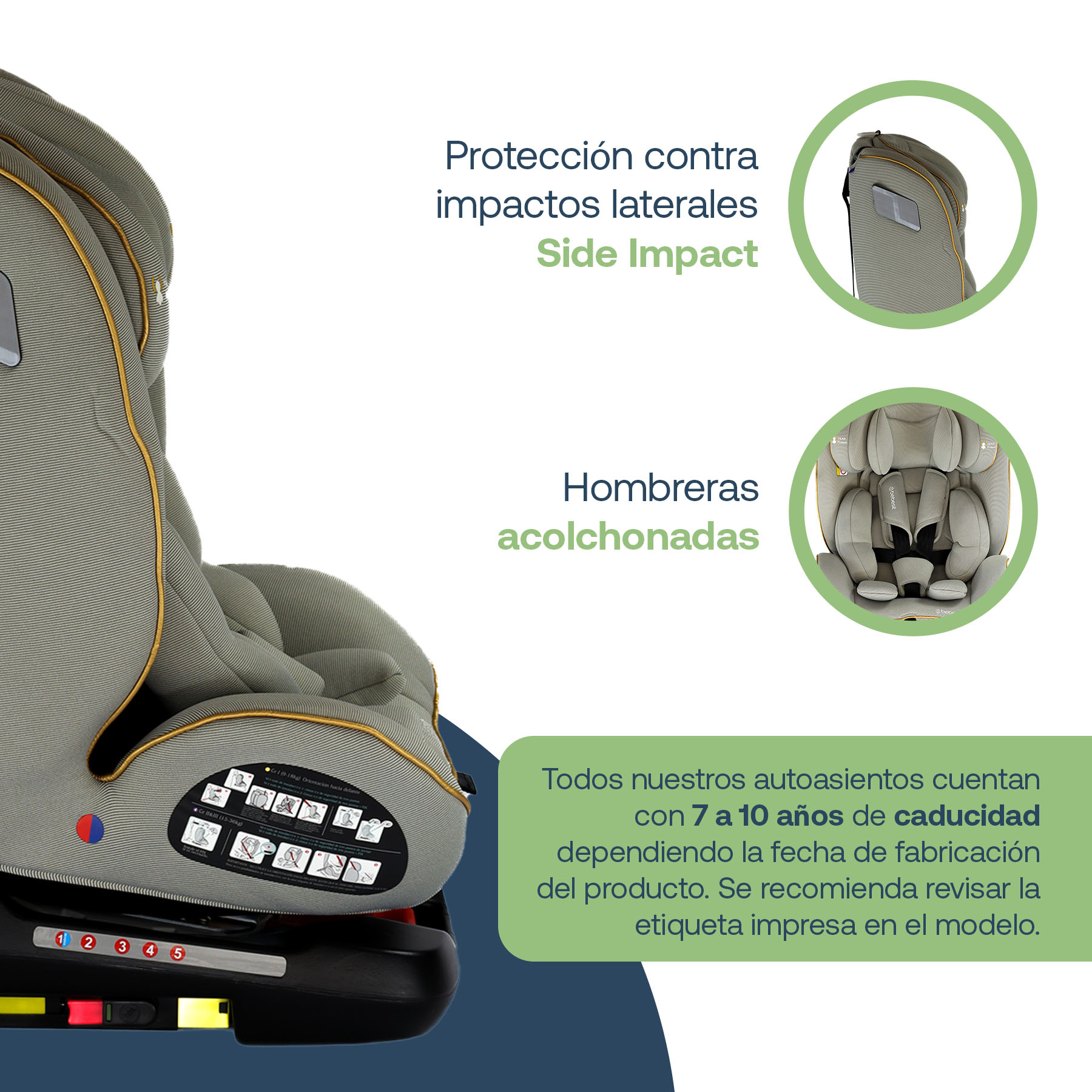 Foto 5 pulgar | Autoasiento Bebe Bebesit Supra Portabebe Silla Niños Carro Gris
