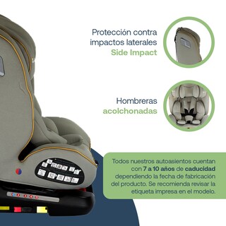 Foto 4 | Autoasiento Bebe Bebesit Supra Portabebe Silla Niños Carro Gris