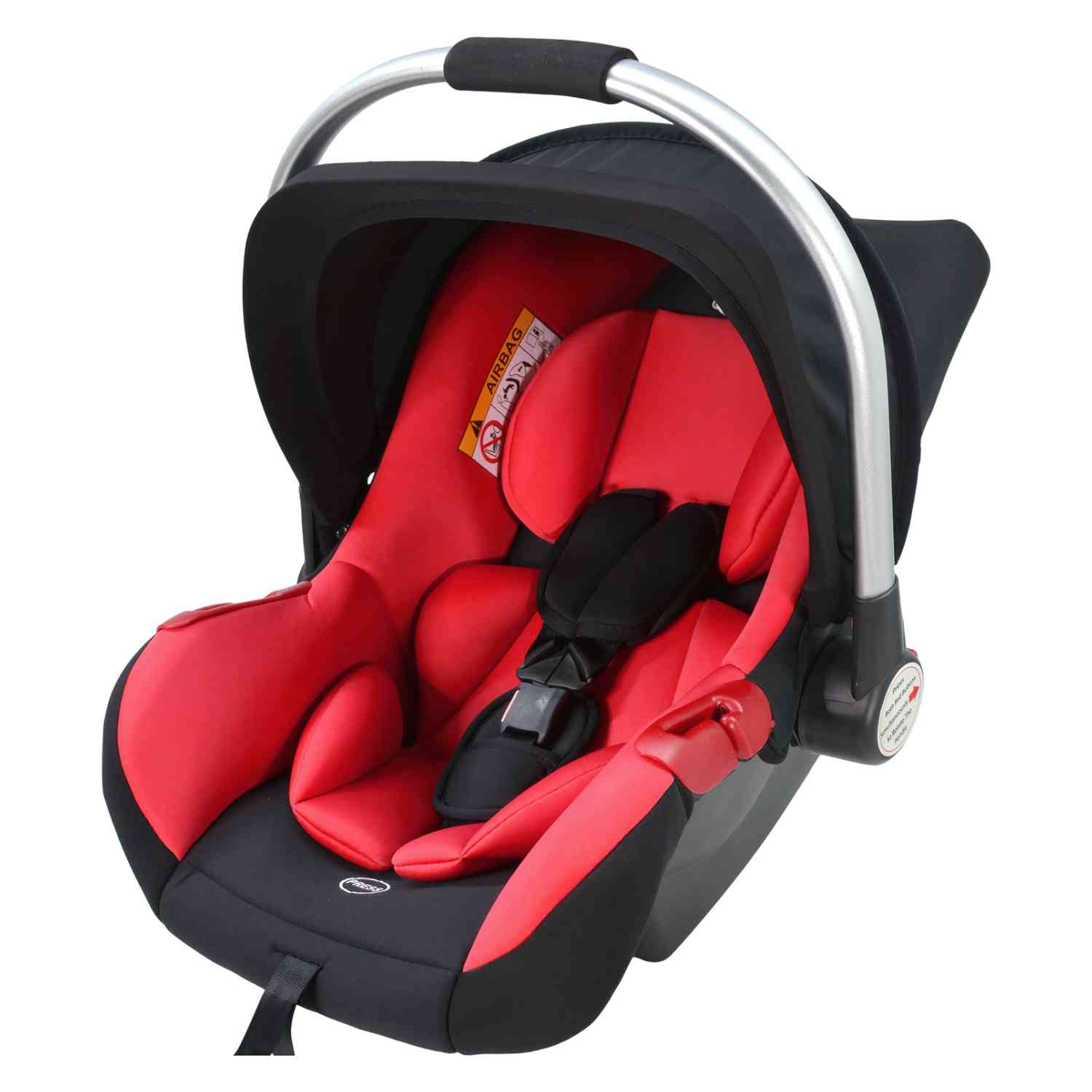 Foto 5 | Asiento Portabebe Mecedora Tipo Moises Ergonomico Para Auto Rojo