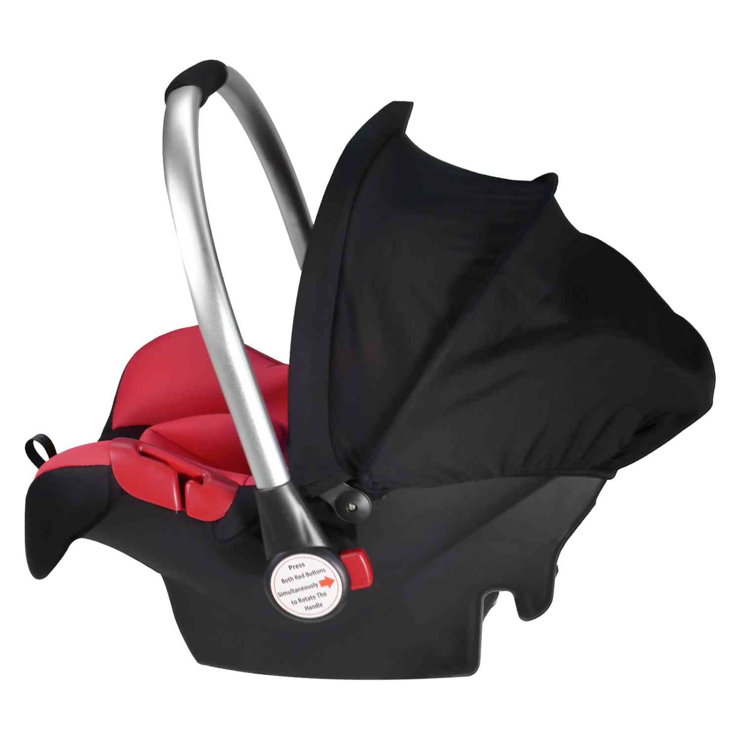 Foto 6 | Asiento Portabebe Mecedora Tipo Moises Ergonomico Para Auto Rojo