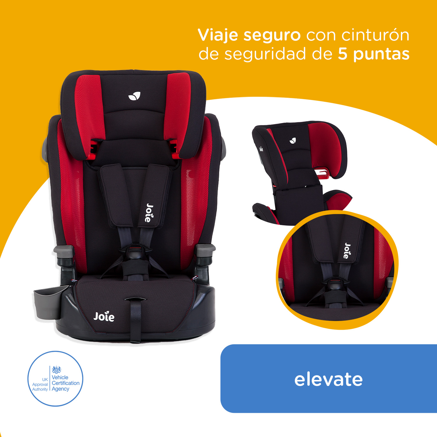 Foto 2 | Autoasiento Joie Rojo para Bebé